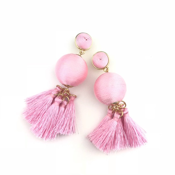 “Sasha” Tassel Thread Drop Statement Earrings - Picture 2 of 2